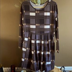🍒. Plaid pleat front dress/tunic with pockets